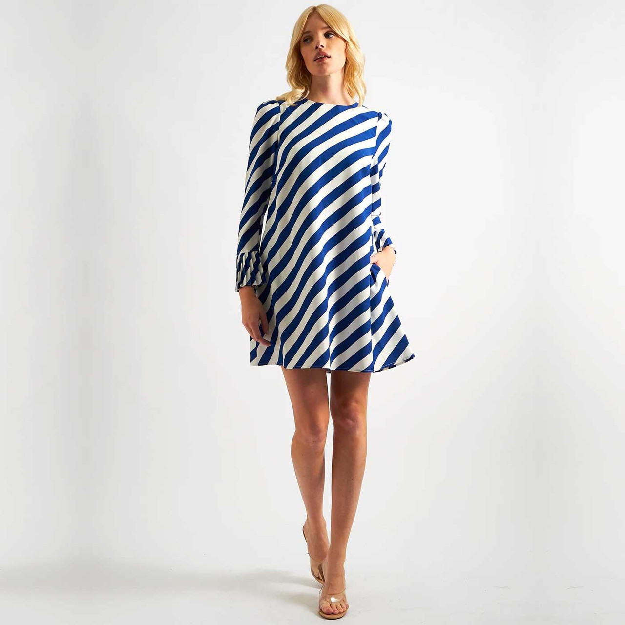 knee length dresses for ladies Diagonal Poem Dress Svaha USA