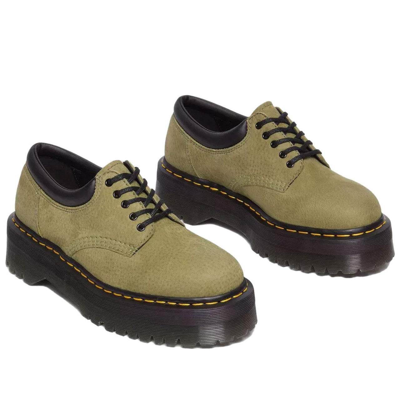 8053 Dr Martens Tumbled Leather Platform Shoes MO display picture 2