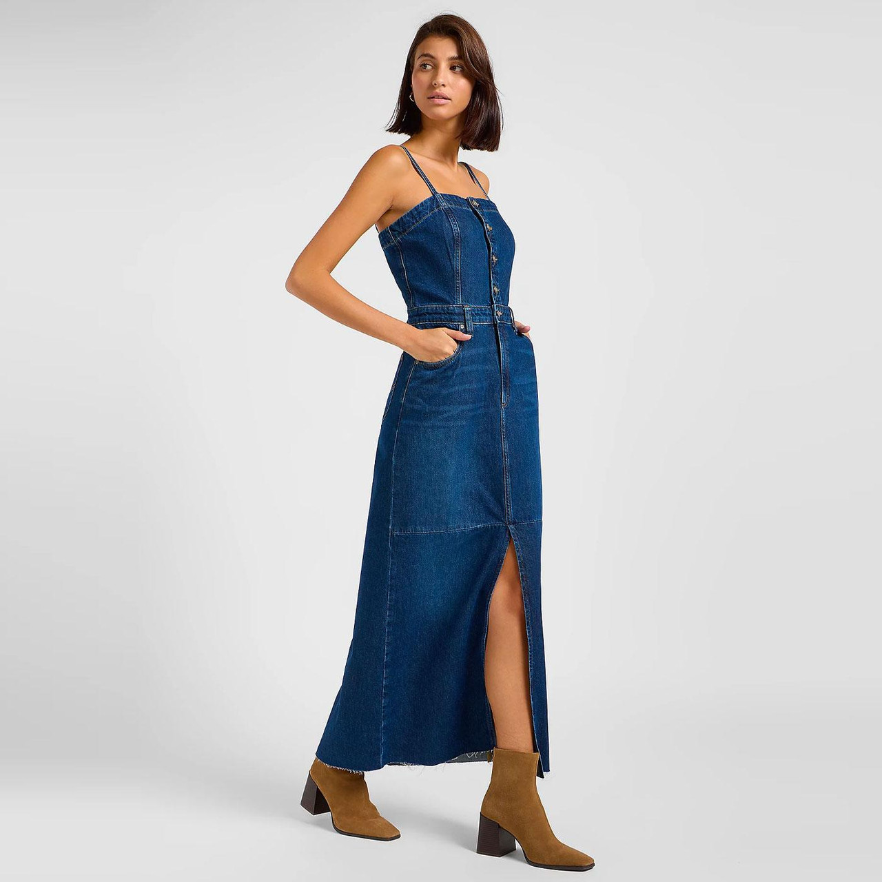 Lee Jeans Retro Americana Blue Denim Maxi Dress