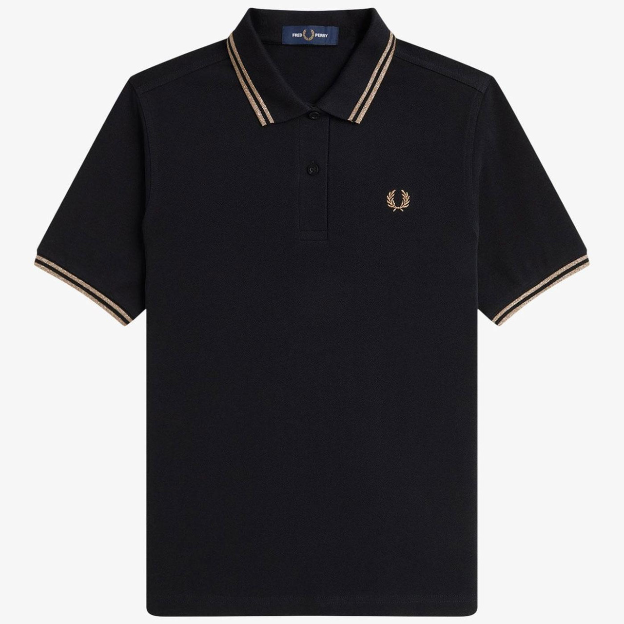 【FRED PERRY】Black/Yellow Women's UK12 M12 - Black / Champagne / Champagne | The Fred Perry Shirt