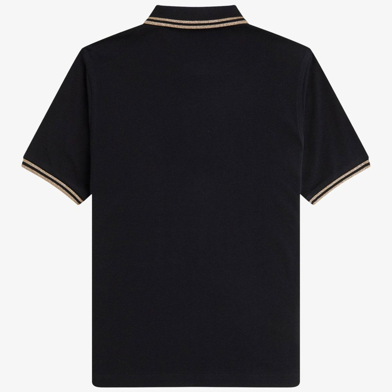 Fred Perry Women's G3600 Retro Twin Tipped Polo in Black/Gold