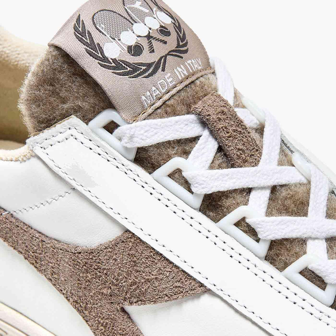 Diadora B. Elite Torino Italia Leather Trainers in White