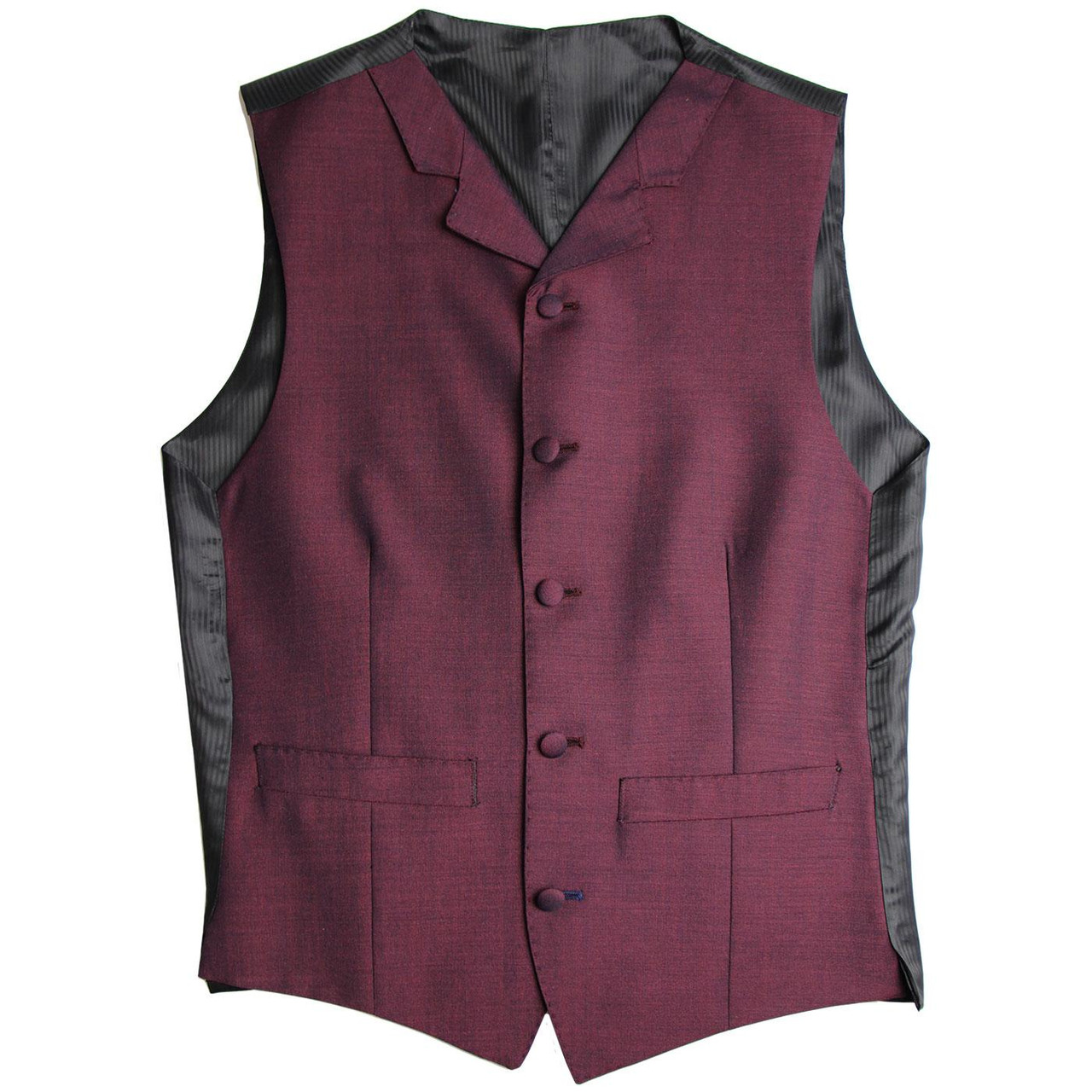MADCAP ENGLAND Mod Mohair Tonic Waistcoat BURGUNDY
