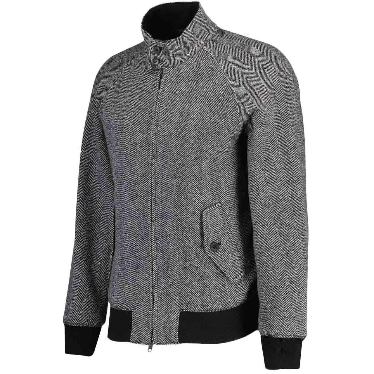 Baracuta G9 Herringbone Wool Mod Harrington Jacket