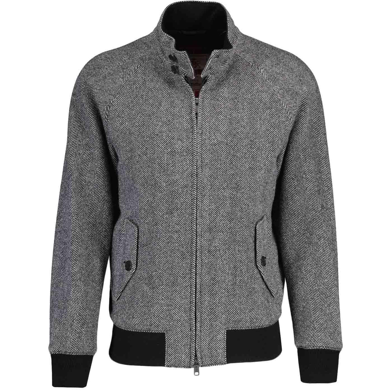 Baracuta G9 Herringbone Wool Mod Harrington Jacket