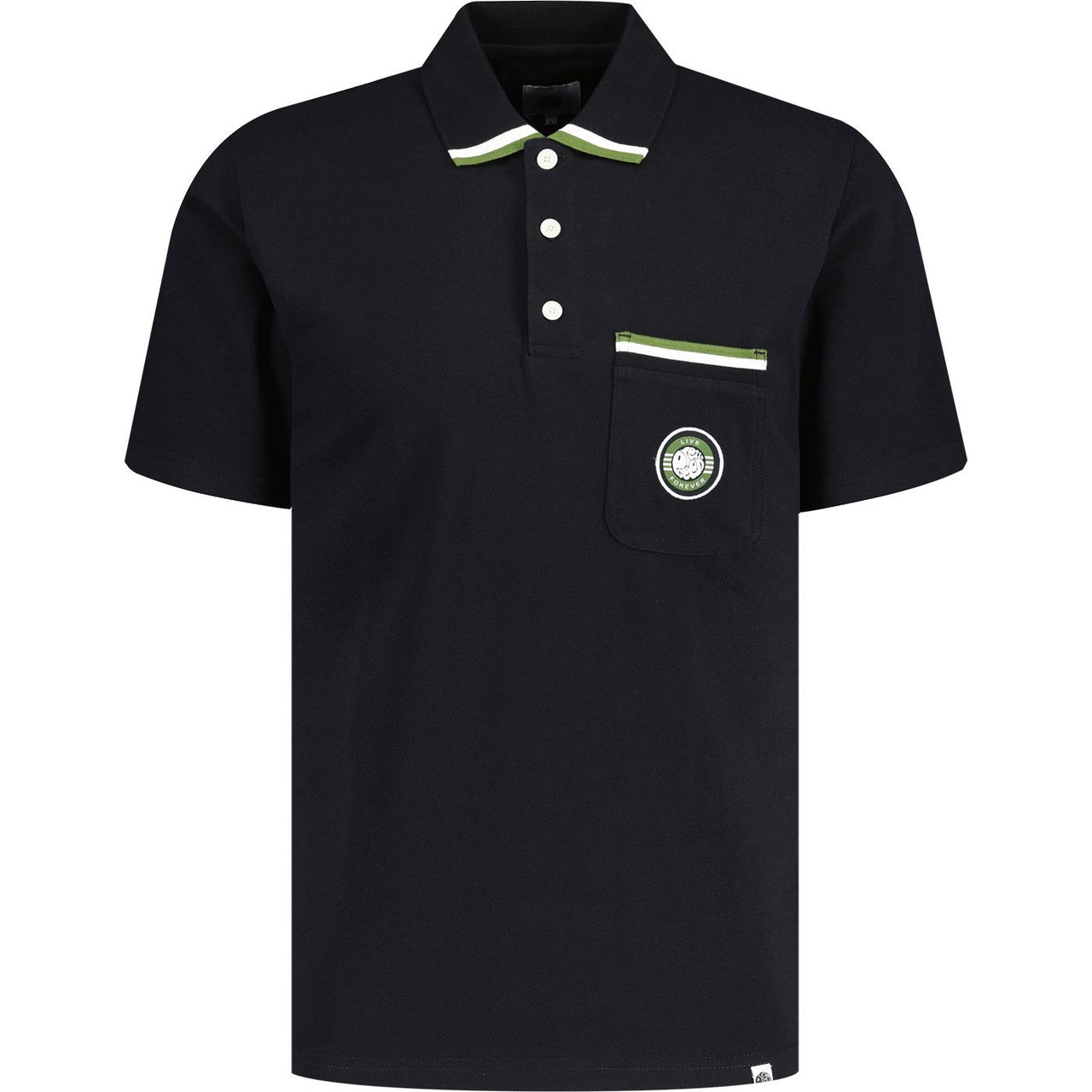 Live Forever Pretty Green Pique Pocket Polo Shirt