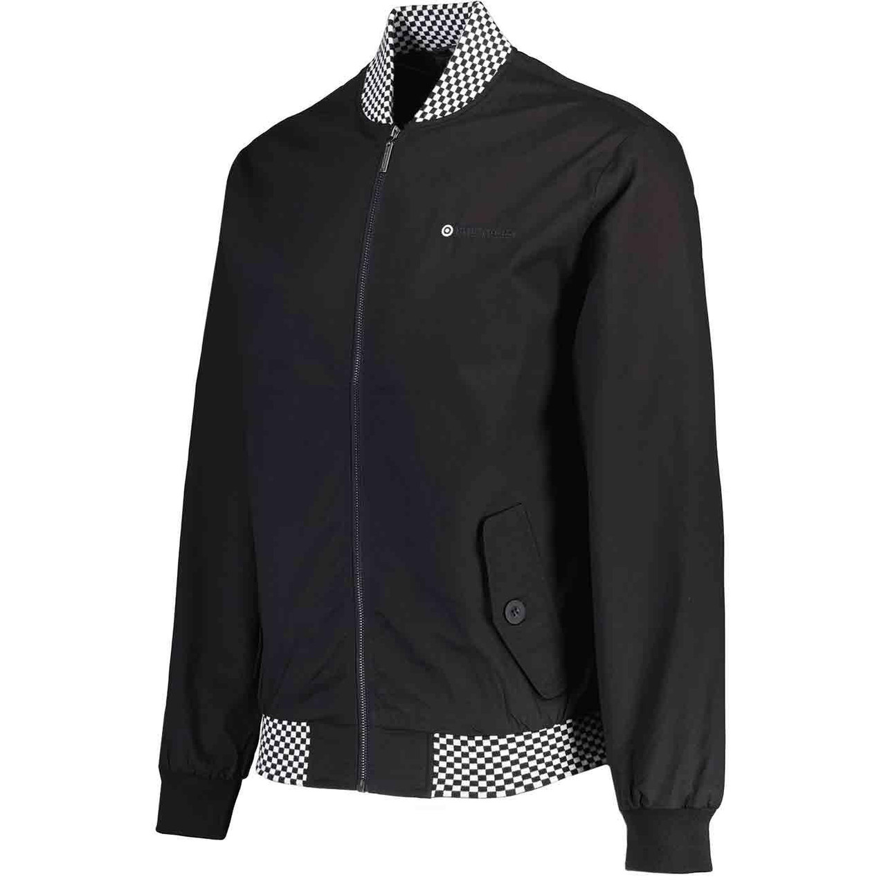 Lambretta Retro 70s Two Tone Bomber Jacket (Black)