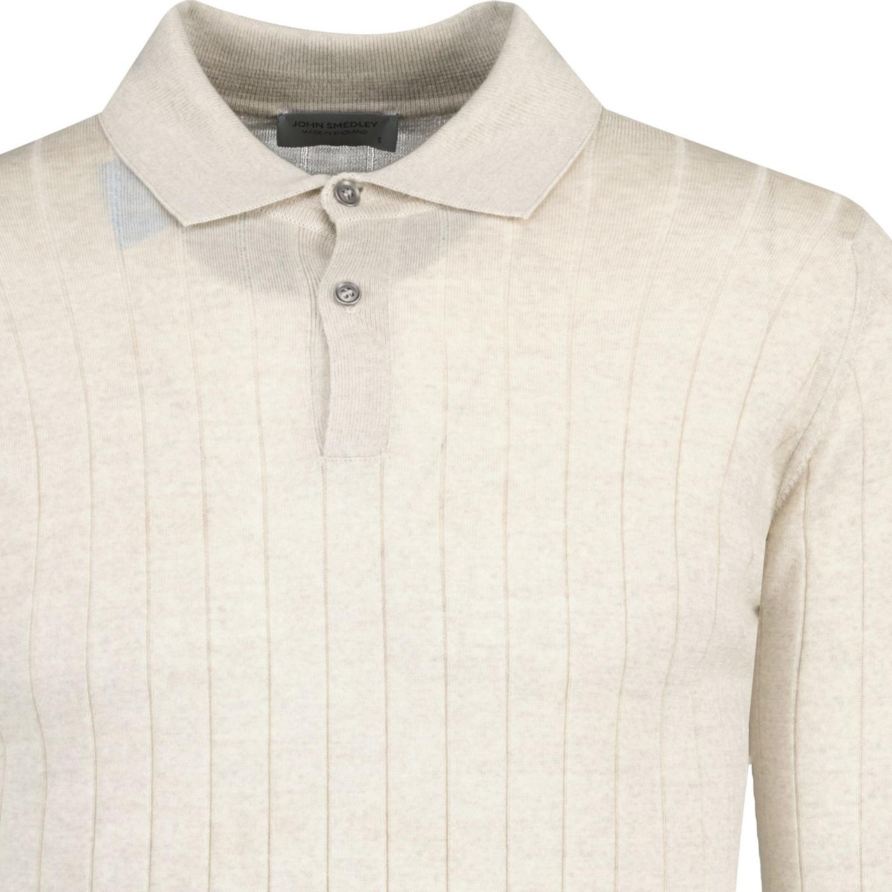 Ade John Smedley Ribbed Merino Wool Polo Shirt G