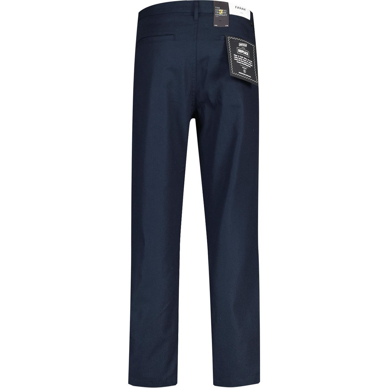 Farah Norwood Retro Hopsack Trousers in Navy