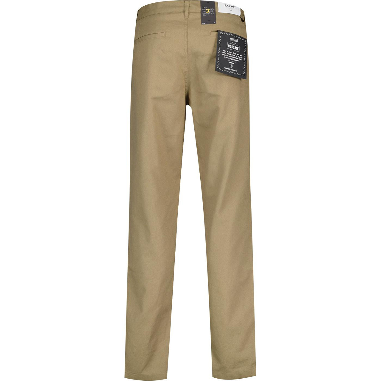Farah Norwood Retro Hopsack Trousers in Beige
