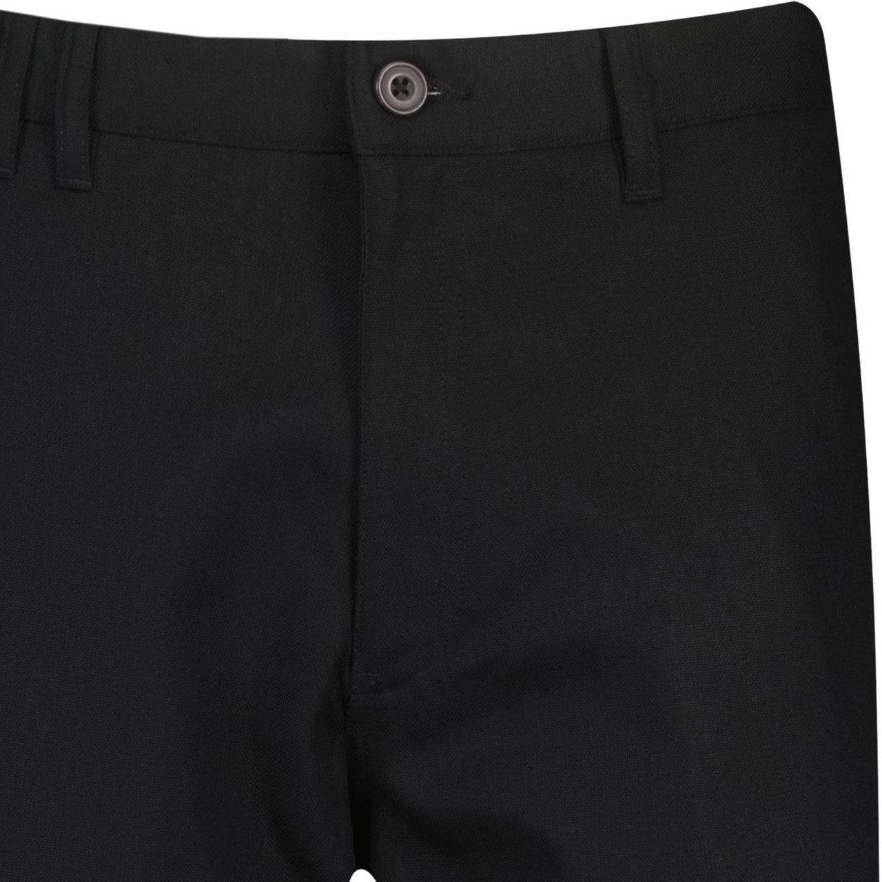 Farah Norwood Hopsack Flat Front Trousers in Black