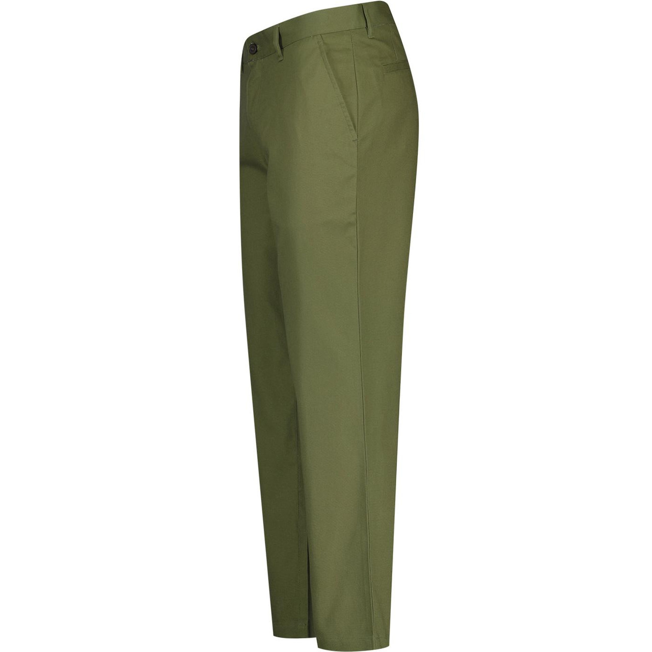 Farah Norwood Retro Hopsack Trousers in Olive Green