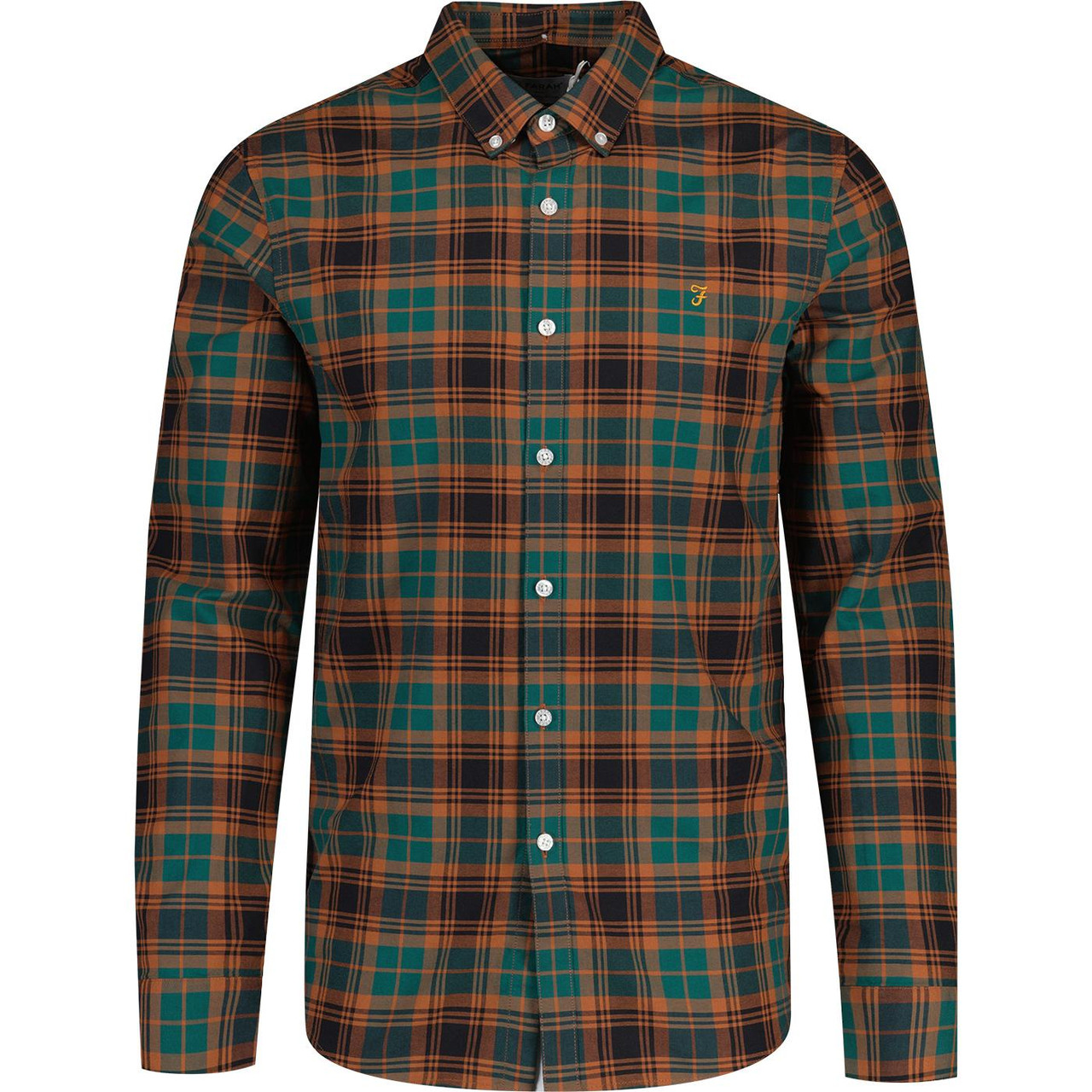 Farah Brewer Cotton Oxford Slim Fit - Camisa Para Hombre