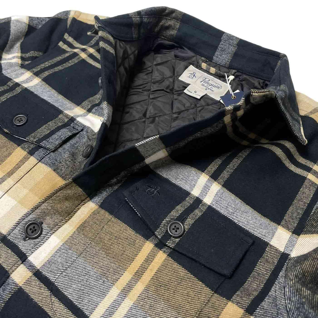 Original Penguin Plaid Flannel Lined Overshirt TB