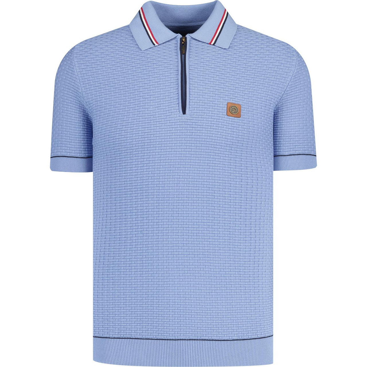 トップス bonny online polo swag archive trojan-basket-zip-polo-sky-