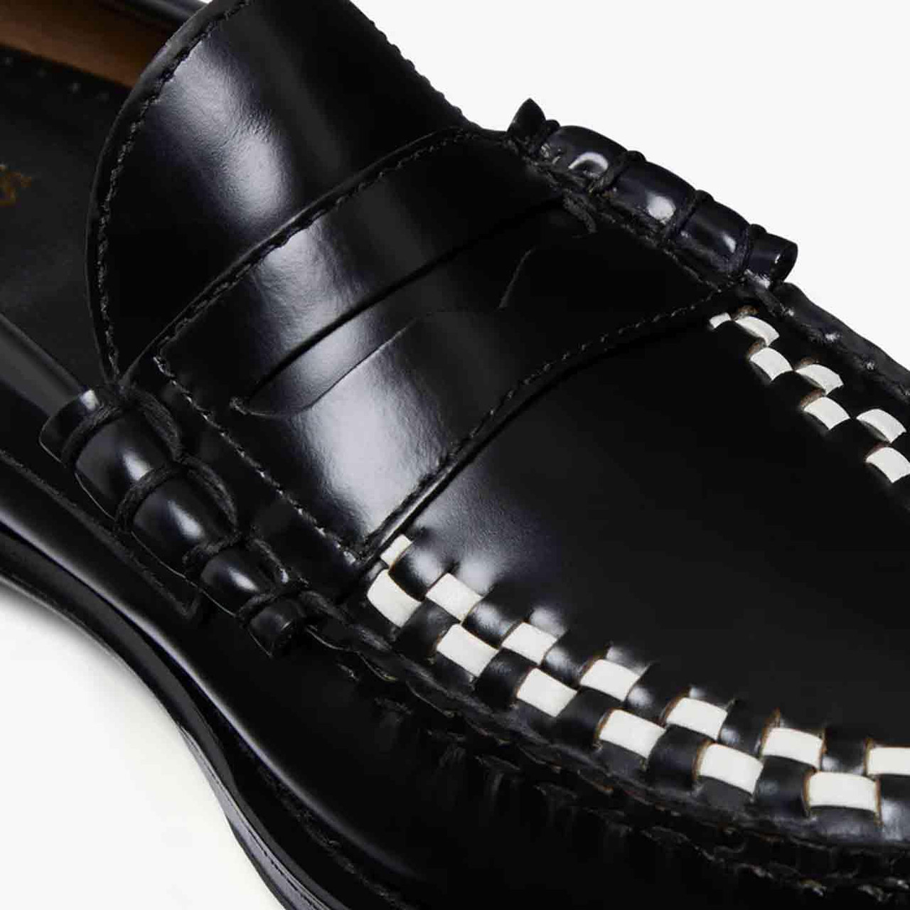 Larson Weave Bass Weejuns Leather Mod Loafers B