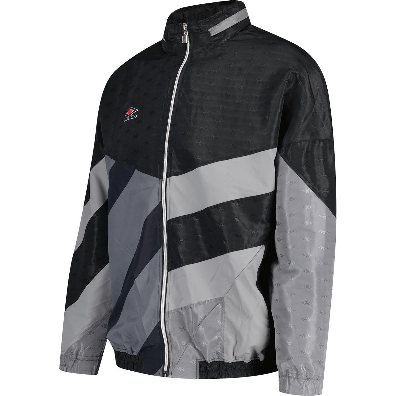 VR × UMBRO TRACK JACKET Umbro Rose Crest Masked Track Jacket - Black / Dark Gray | flatspot