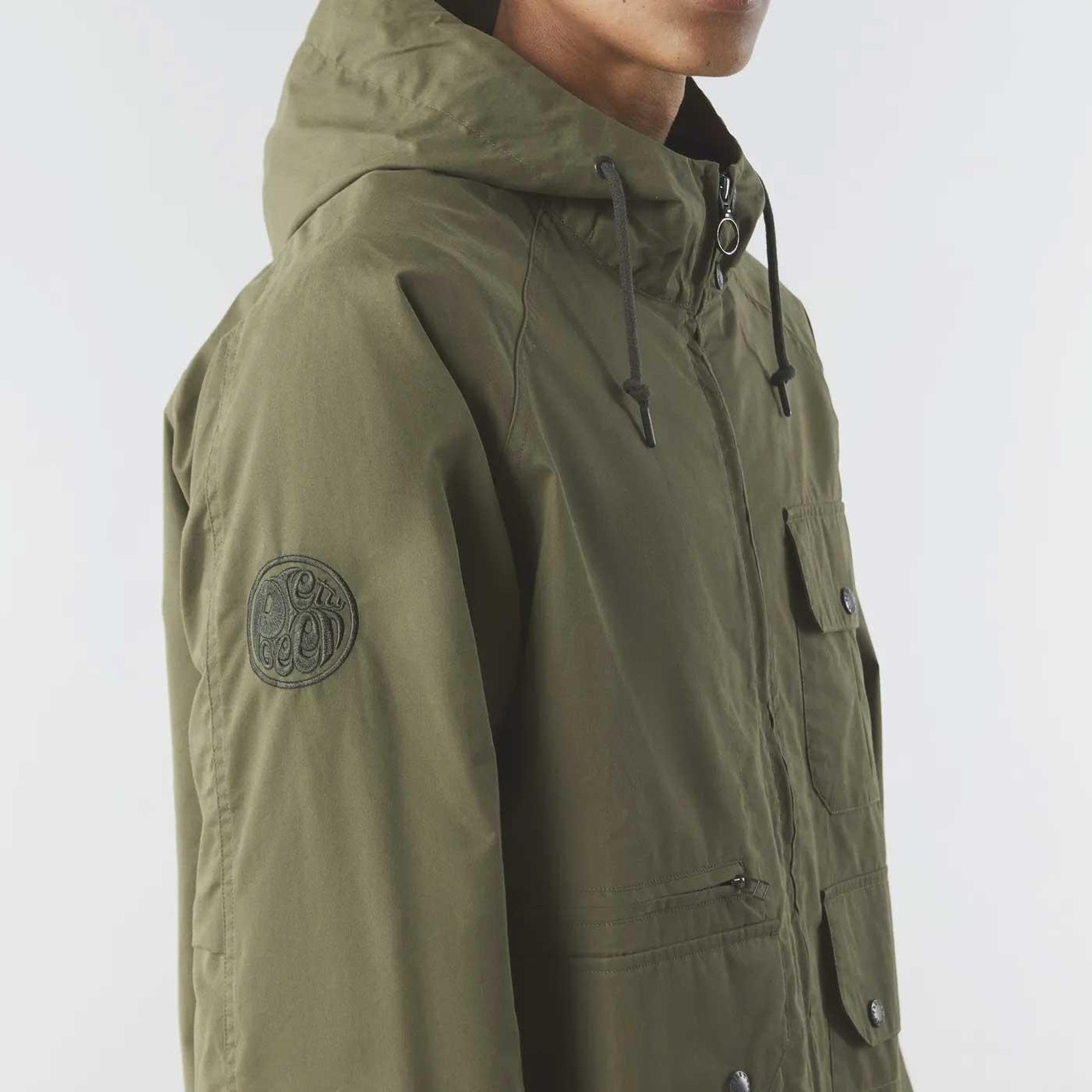 Walker Pretty Green Hooded Garment Washed Jacket K