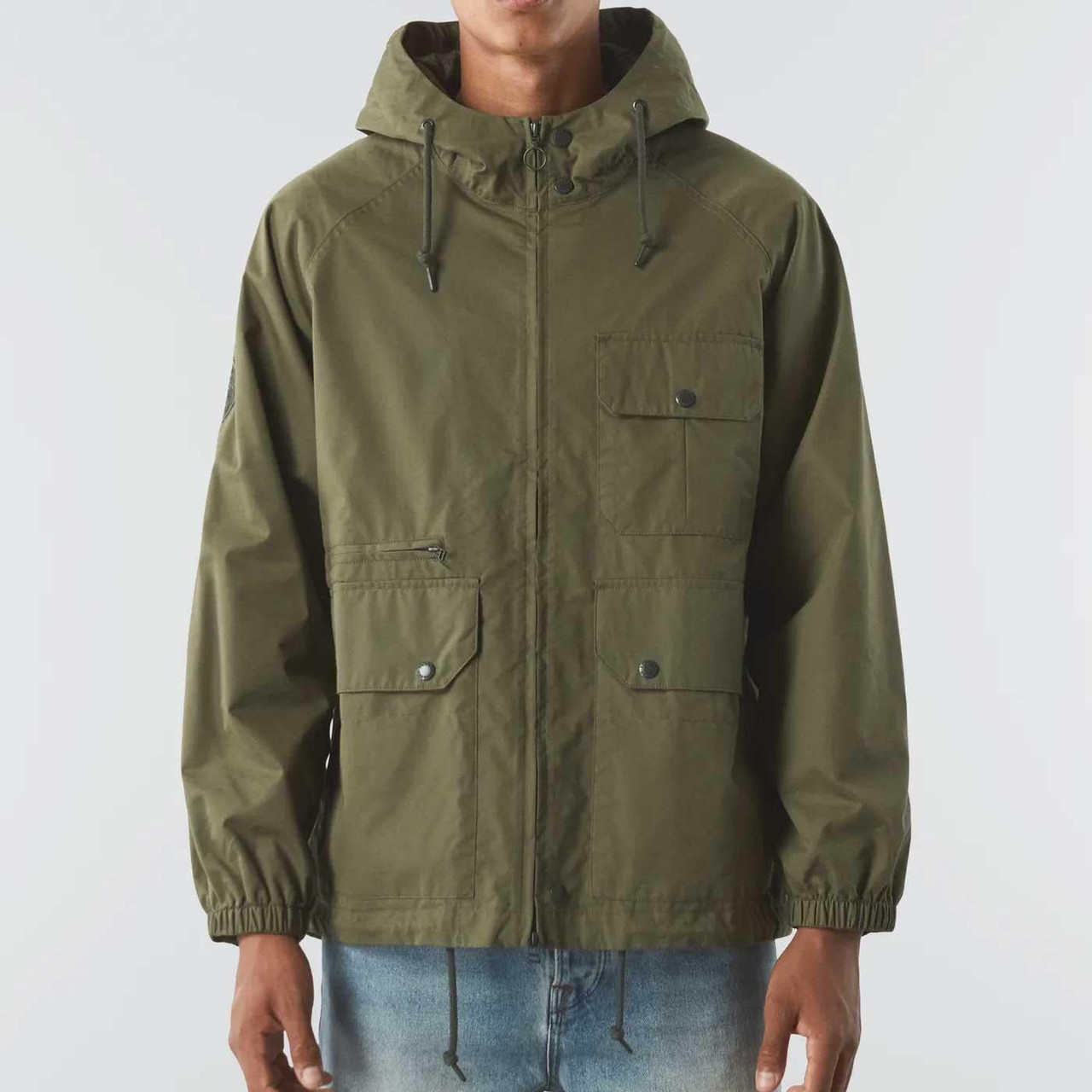 Walker Pretty Green Hooded Garment Washed Jacket K