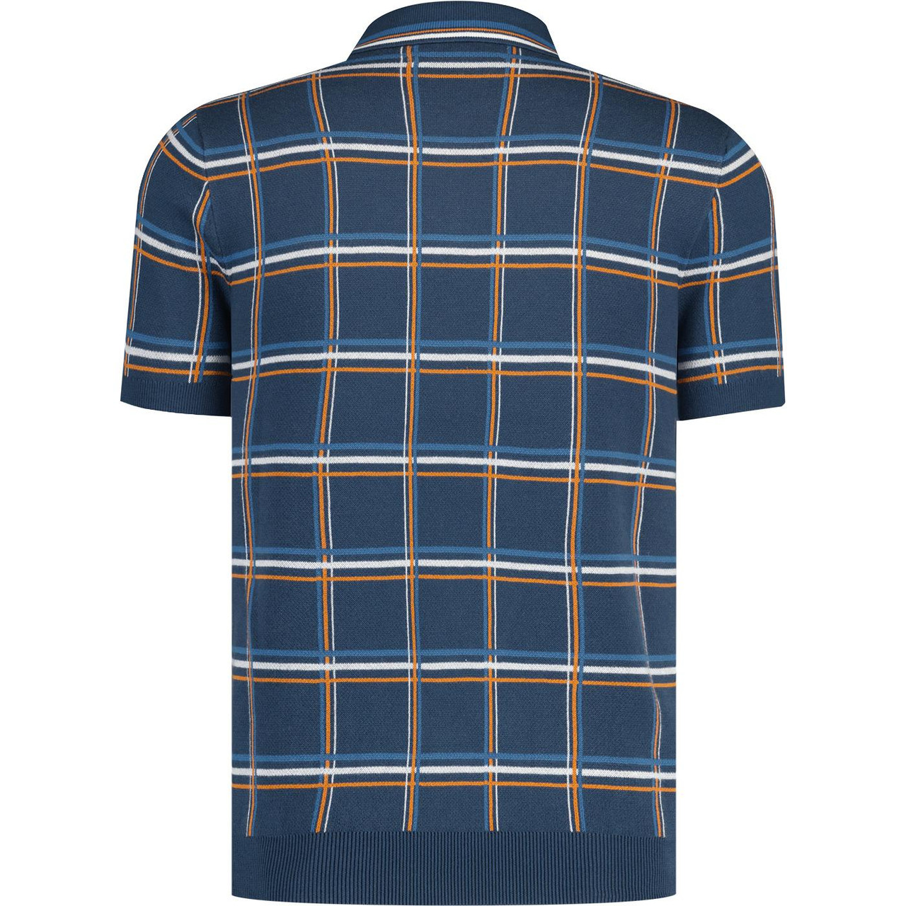Original Penguin 1/4 Zip Retro Plaid Polo Shirt SS