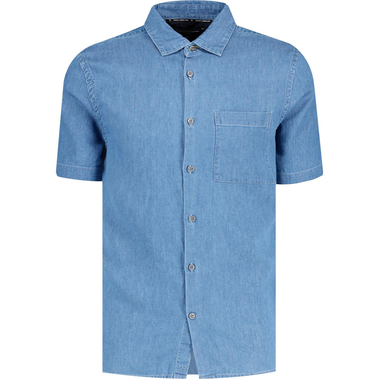 French Connection Retro 80s Denim Shirt Light Wash