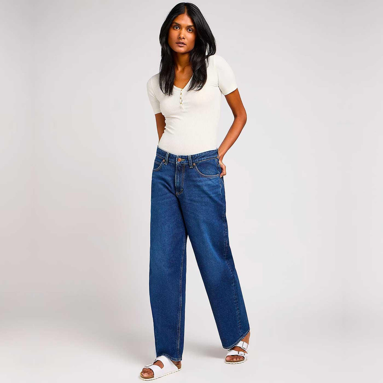 Rider Loose Lee Women's Straight-Leg Retro Jeans B