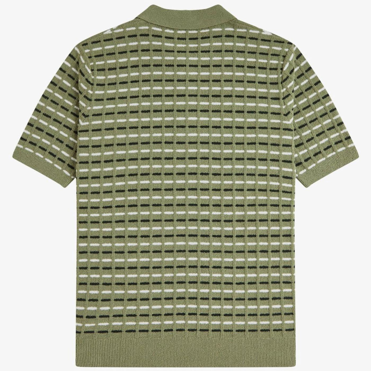 トップス FRED PERRY Ribbed Polo Shirt fred-perry-boucle-ribbed-knit-