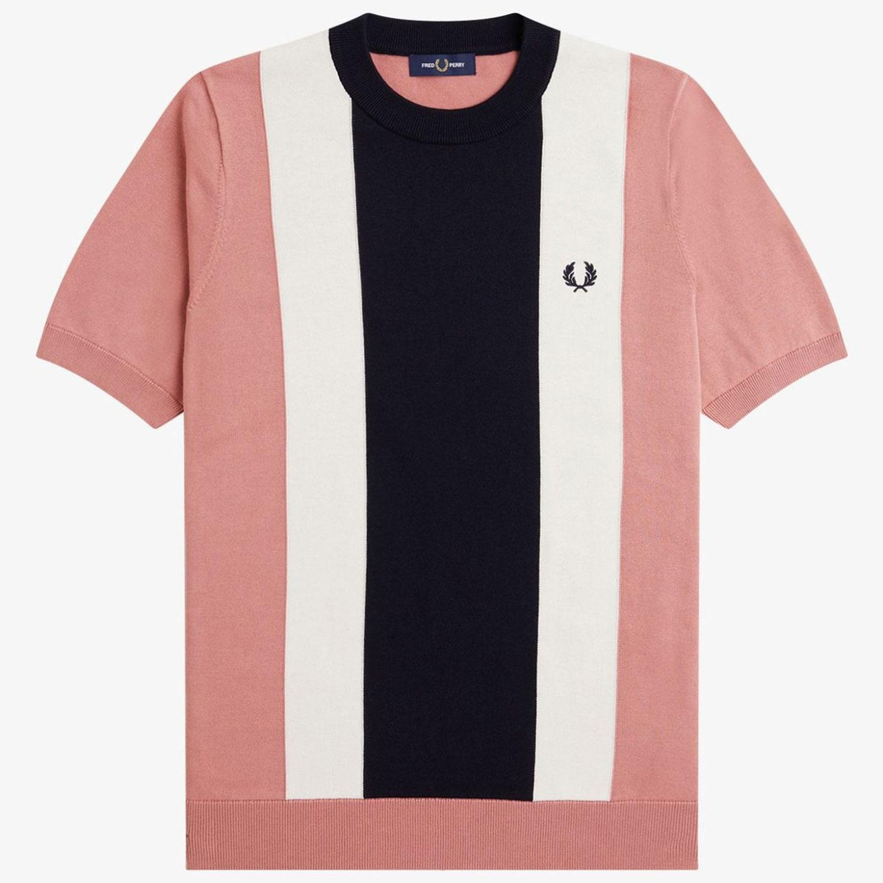 Fred Perry Vertical Stripe 60s Knitted T-shirt PP
