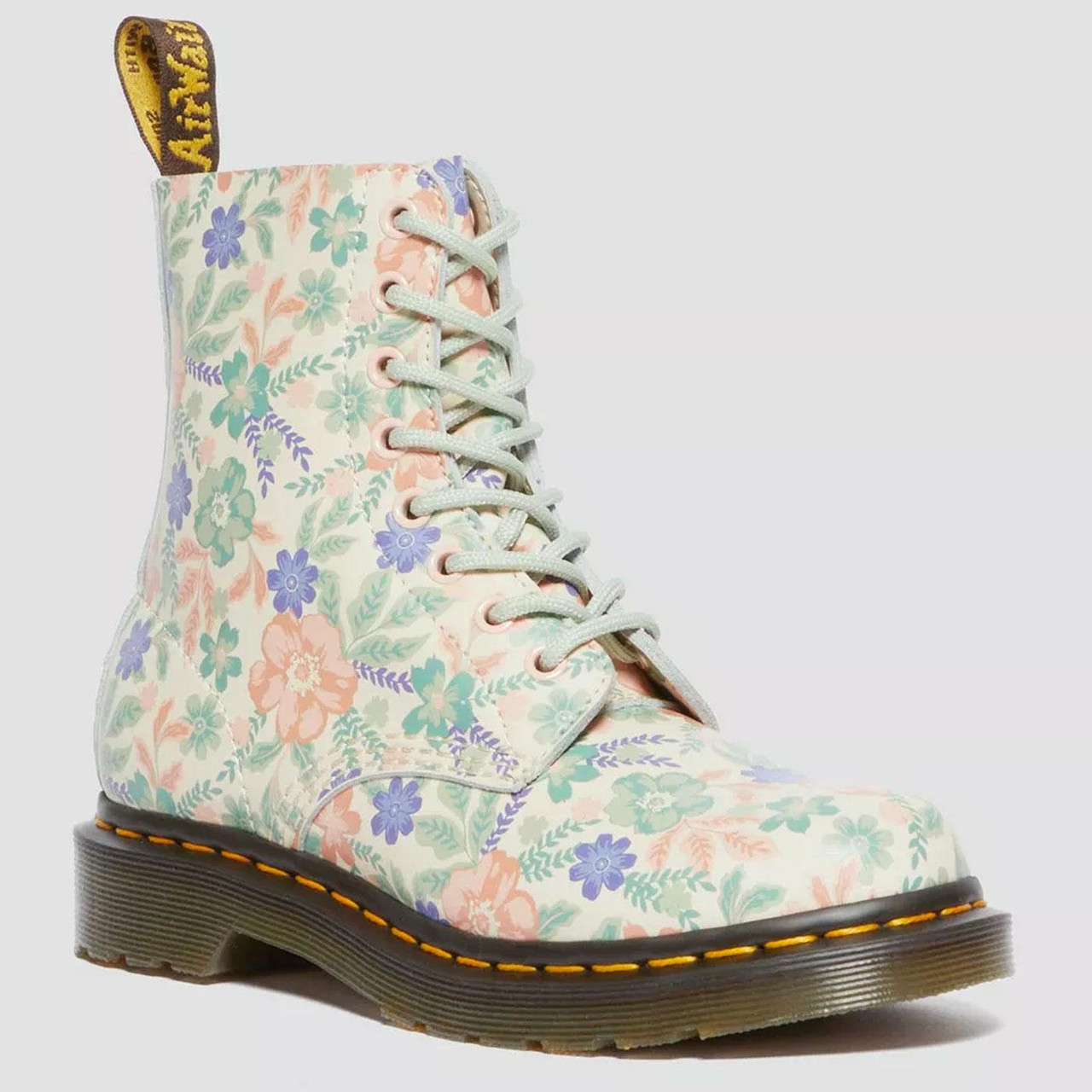 Dr Martens 1460 Pascal Vonda Floral Boots in Cream