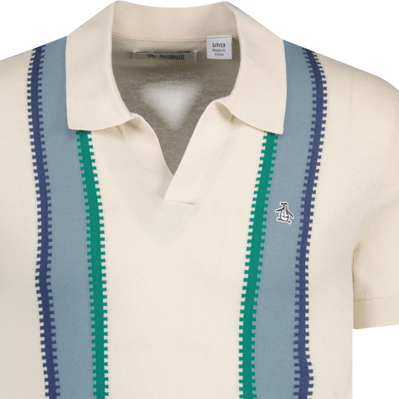 Original Penguin Vertical Stripe Knitted Polo B