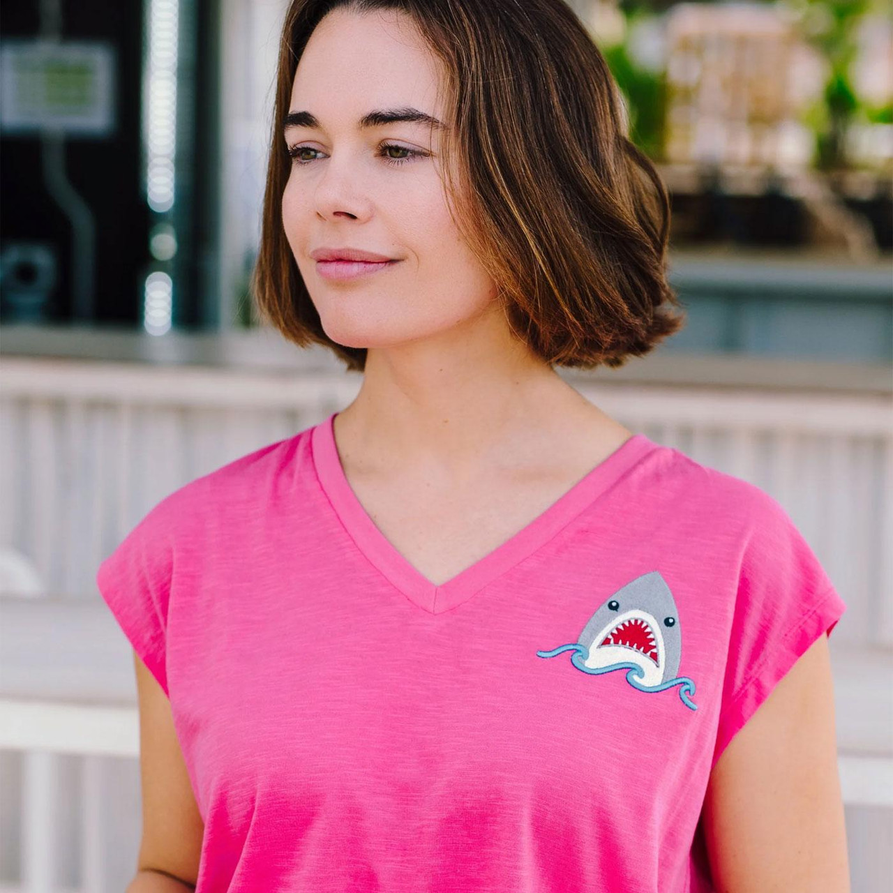 Ariana Sugarhill Pink Fintastic Shark Tank Tee