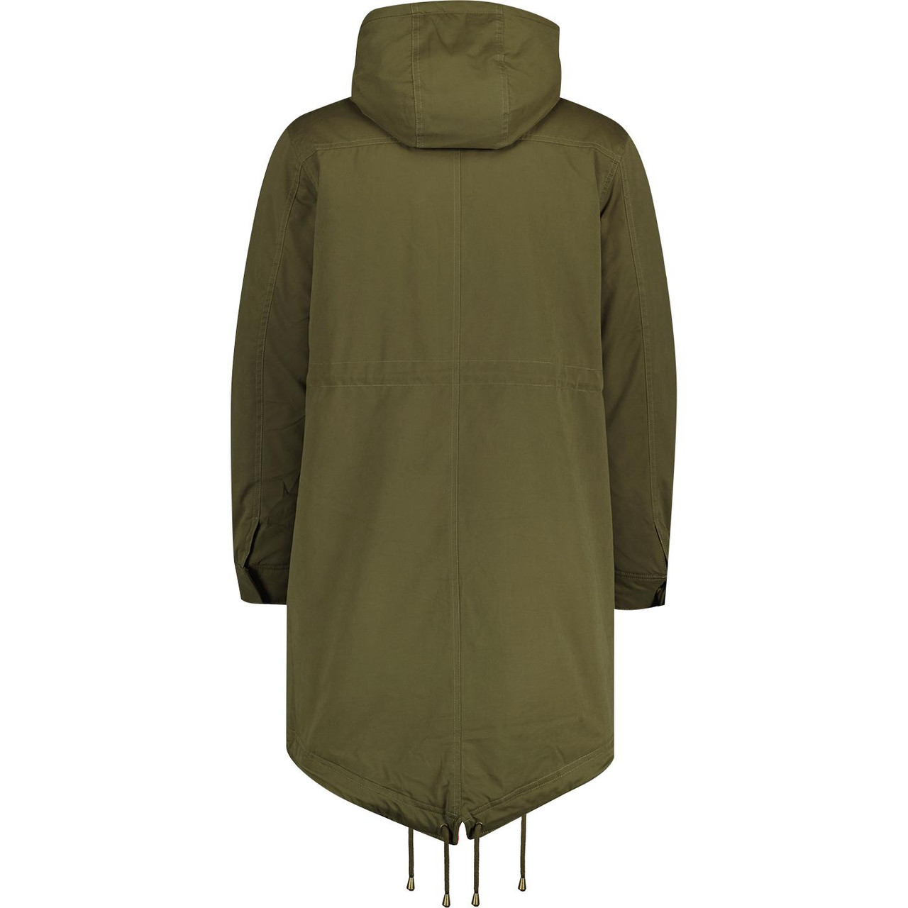 Merc Tobias Men's Mod 60s Fishtail Parka Coat in Green