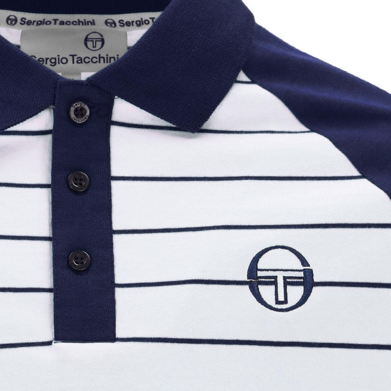 Sandro Sergio Tacchini Retro Stripe Raglan Polo MB