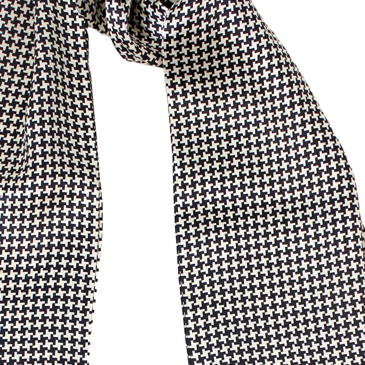 Tootal Retro Mod Monochrome Dogtooth Silk Scarf