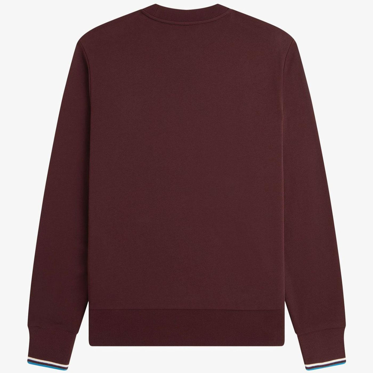 Fred Perry Retro 80s Crew Neck Oxblood Sweatshirt