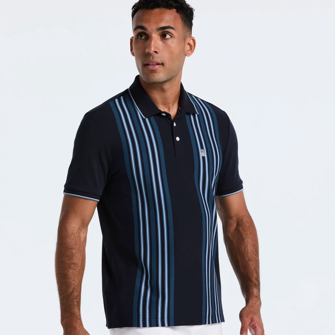 b*o様 ERNEST W. BAKER PIN STRIPE POLO CLASSIC SHIRT - PIN STRIPE — ERNEST W. BAKER