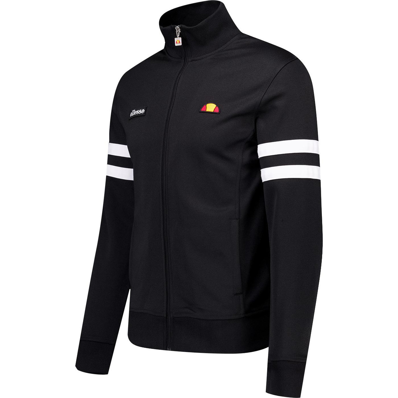 Roma Ellesse 80s Sleeve Stripe Track Jacket Black