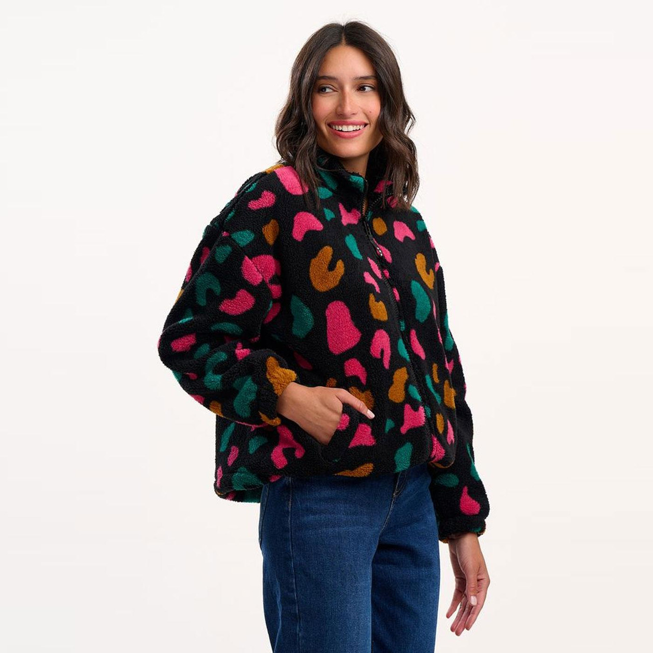 Hartley Sugarhill Rainbow Leopard Fleece Jacket