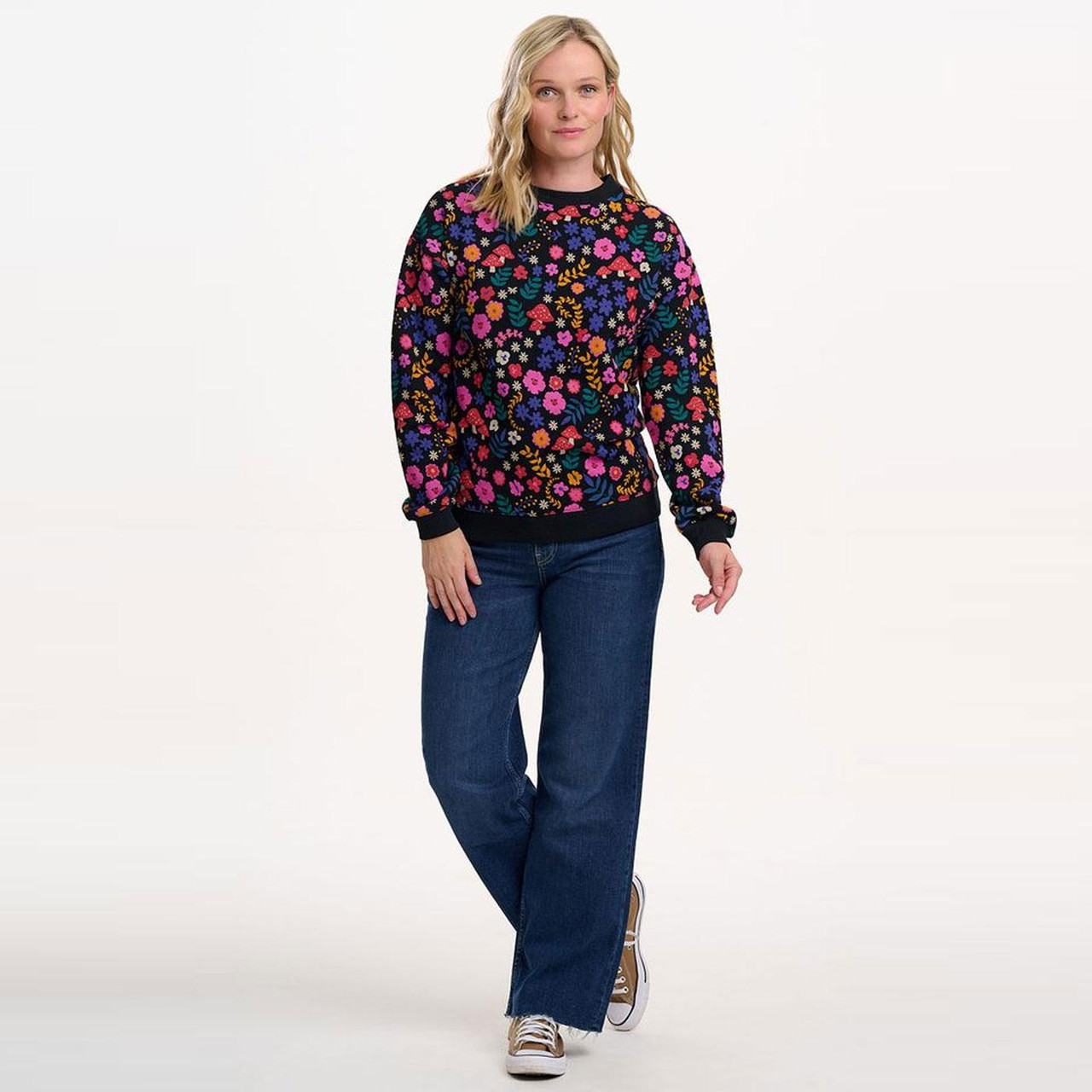 Noah Sugarhill Retro Toadstool Floral Sweatshirt