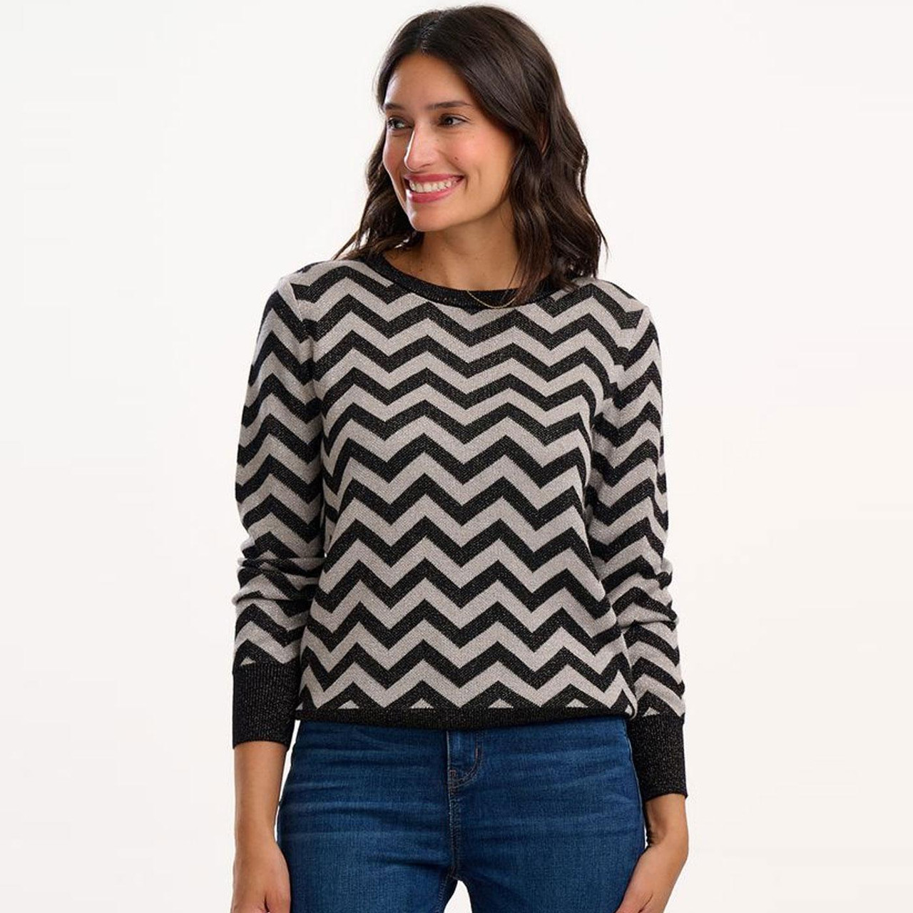 Rowena Sugarhill Sparkling Chevron Stripe Jumper