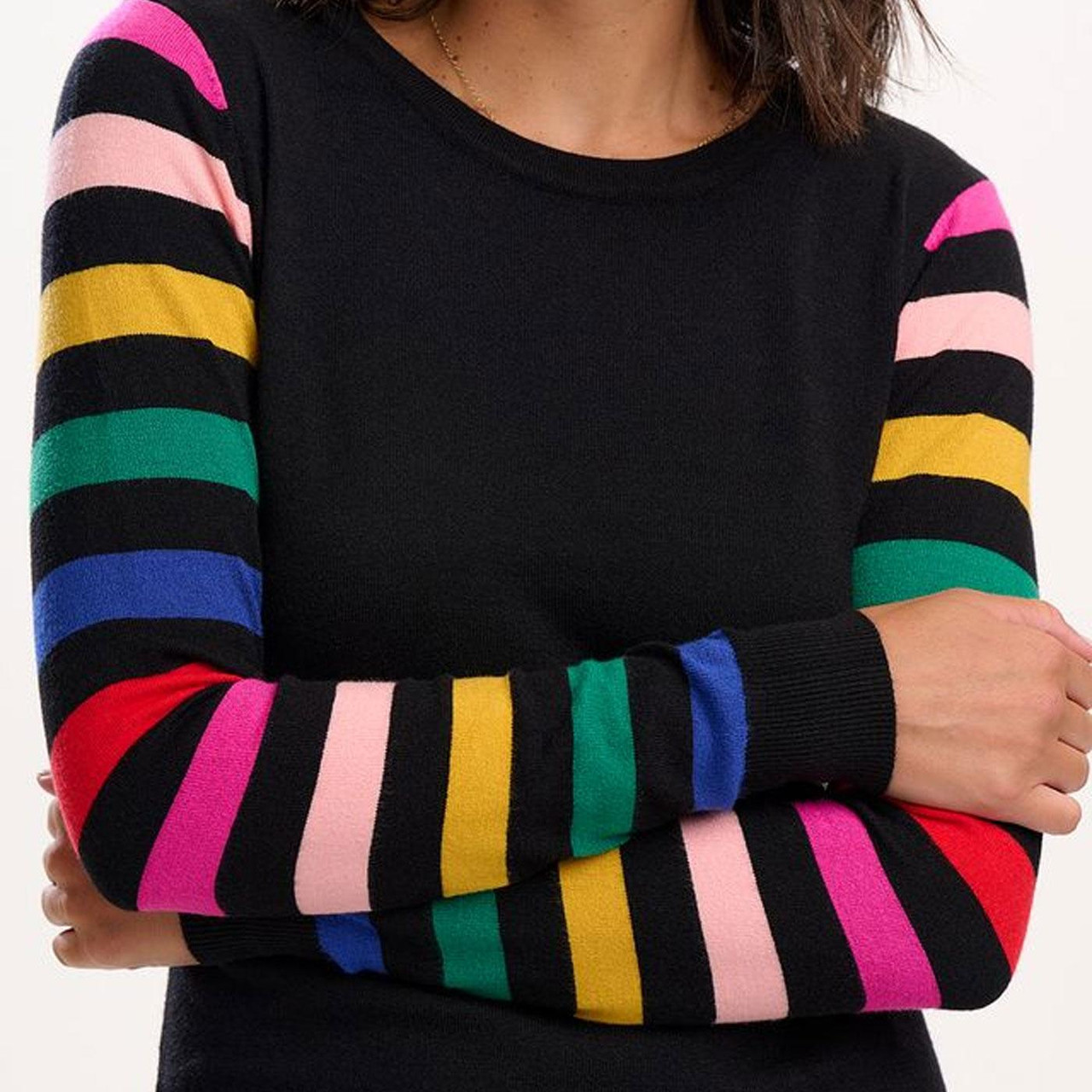 Sugarhill Brighton Liselle – Retro Knitted Midi Dress in Black