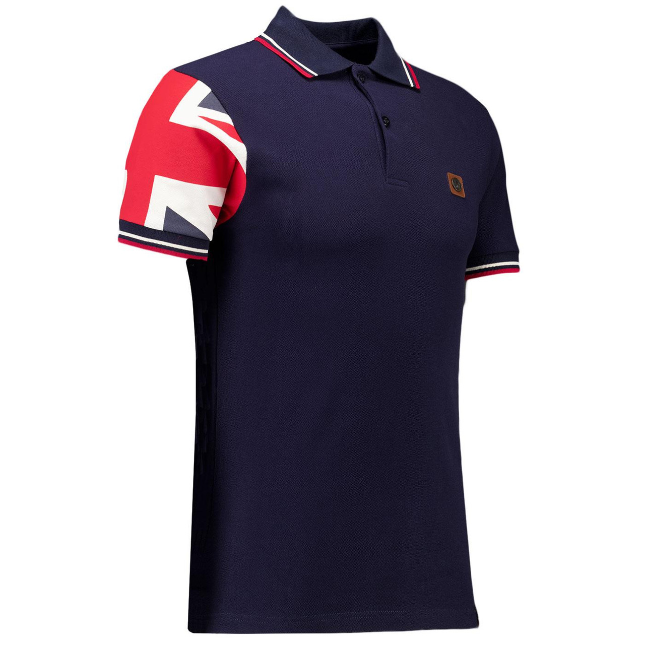 Trojan Union Flag Sleeve Retro Pique Polo Shirt N