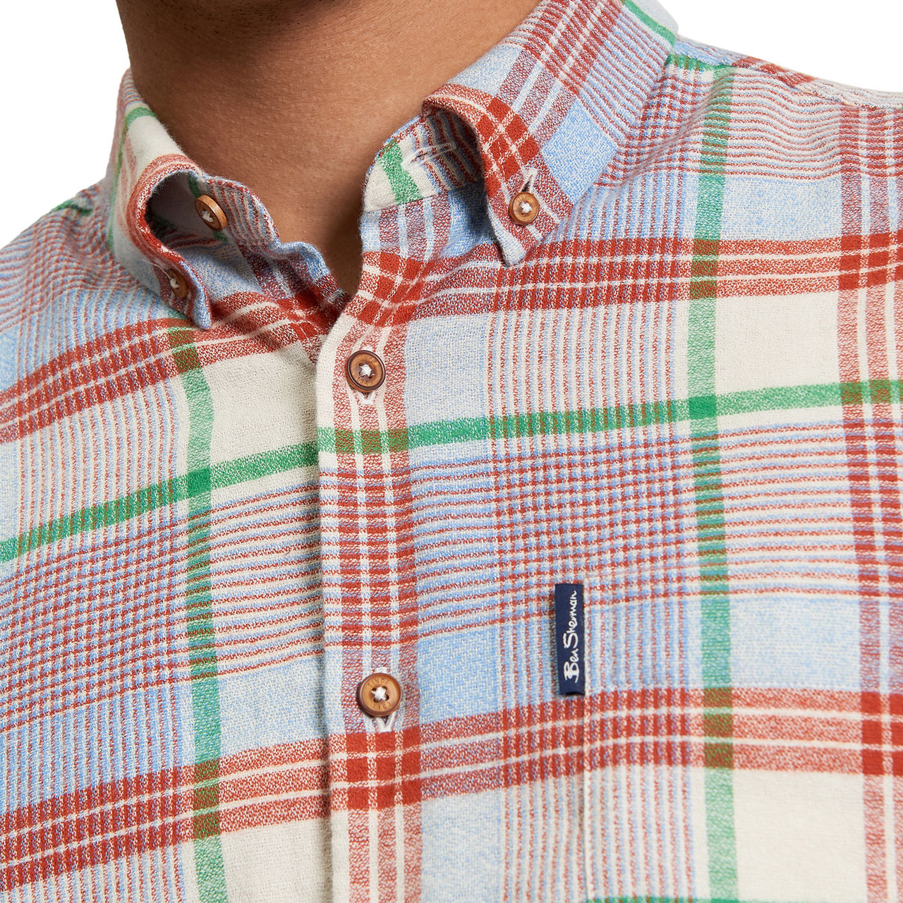 Ben Sherman Brushed Crepe Check Retro 70s Shirt