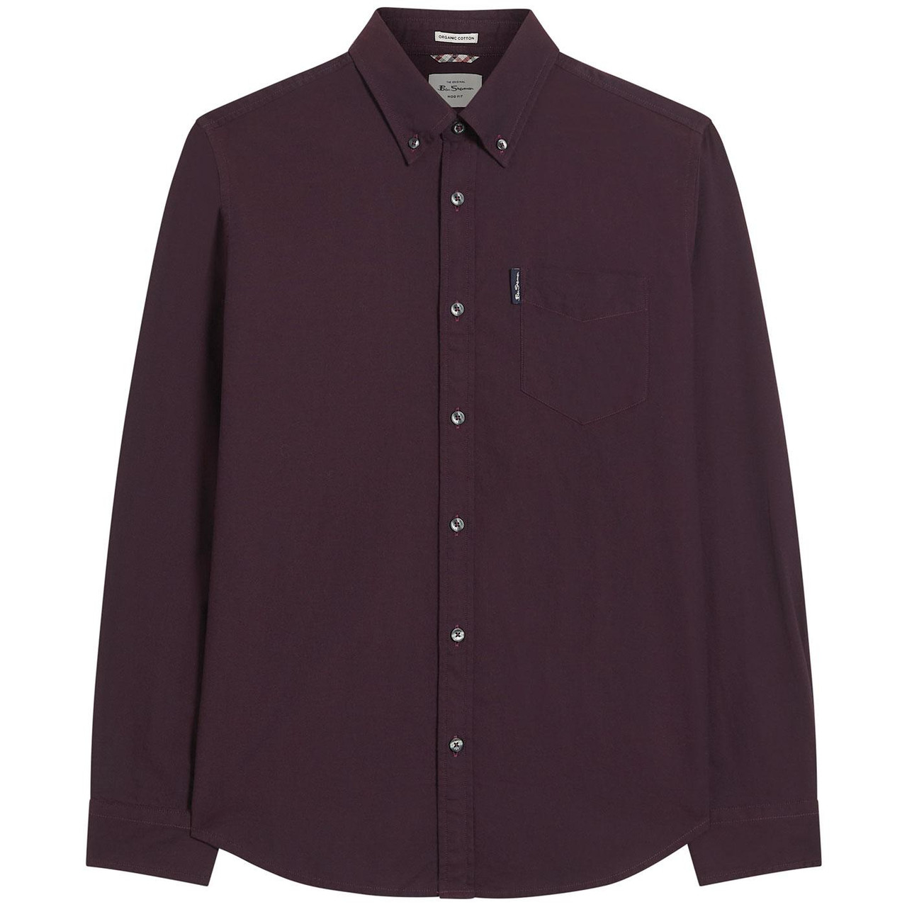 BEN SHERMAN Mod Button Down LS Oxford Shirt Wine