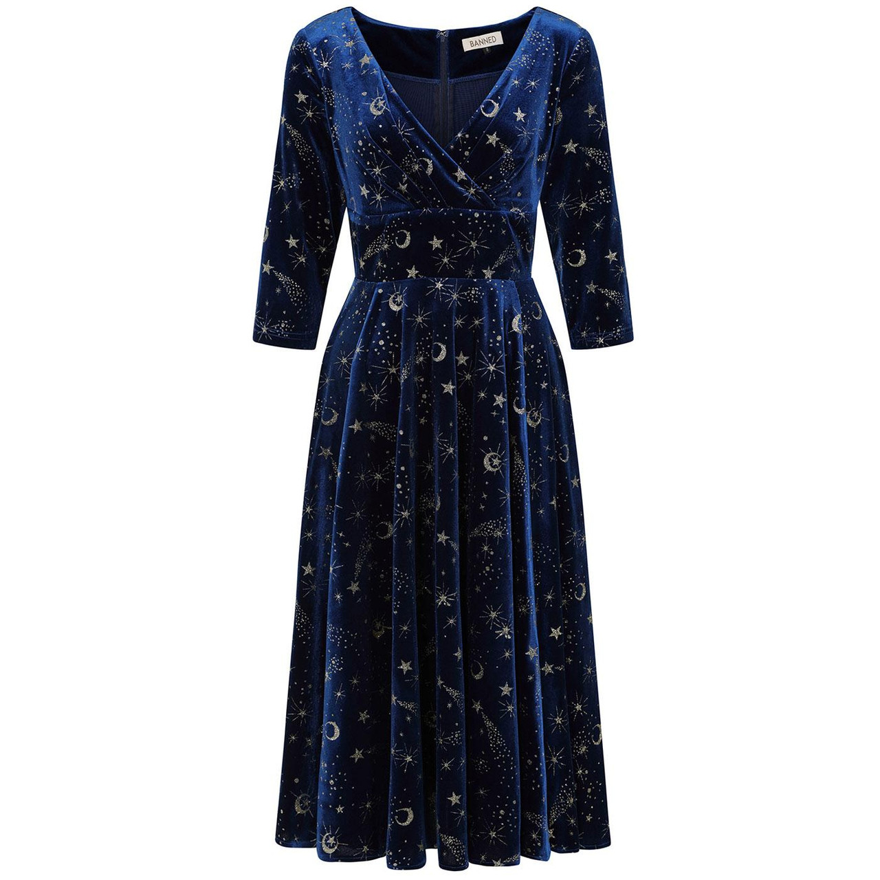 Banned Luna Celestial Retro 50s Velvet Party Dress
