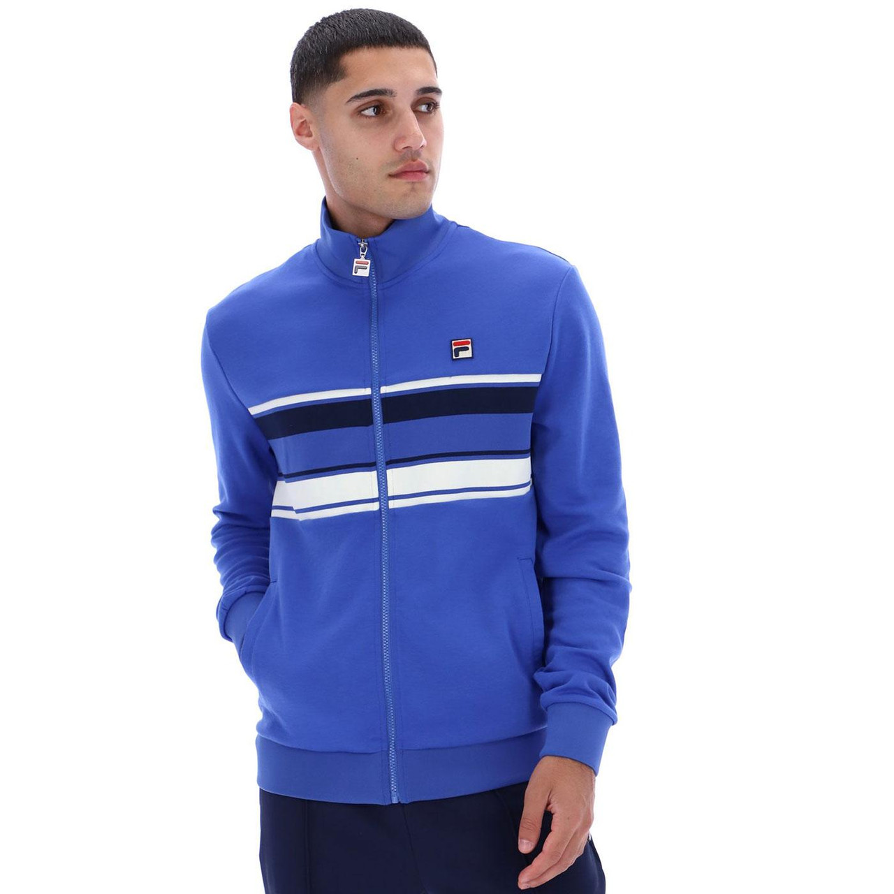 Vinnie Fila Vintage Chest Stripe Track Jacket DB/N