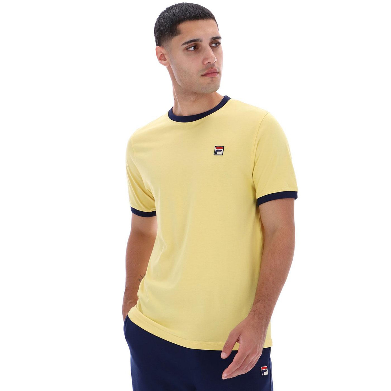 Ringer Tee Shirt Vintage Yellow Shirt Fila Vintage Marconi