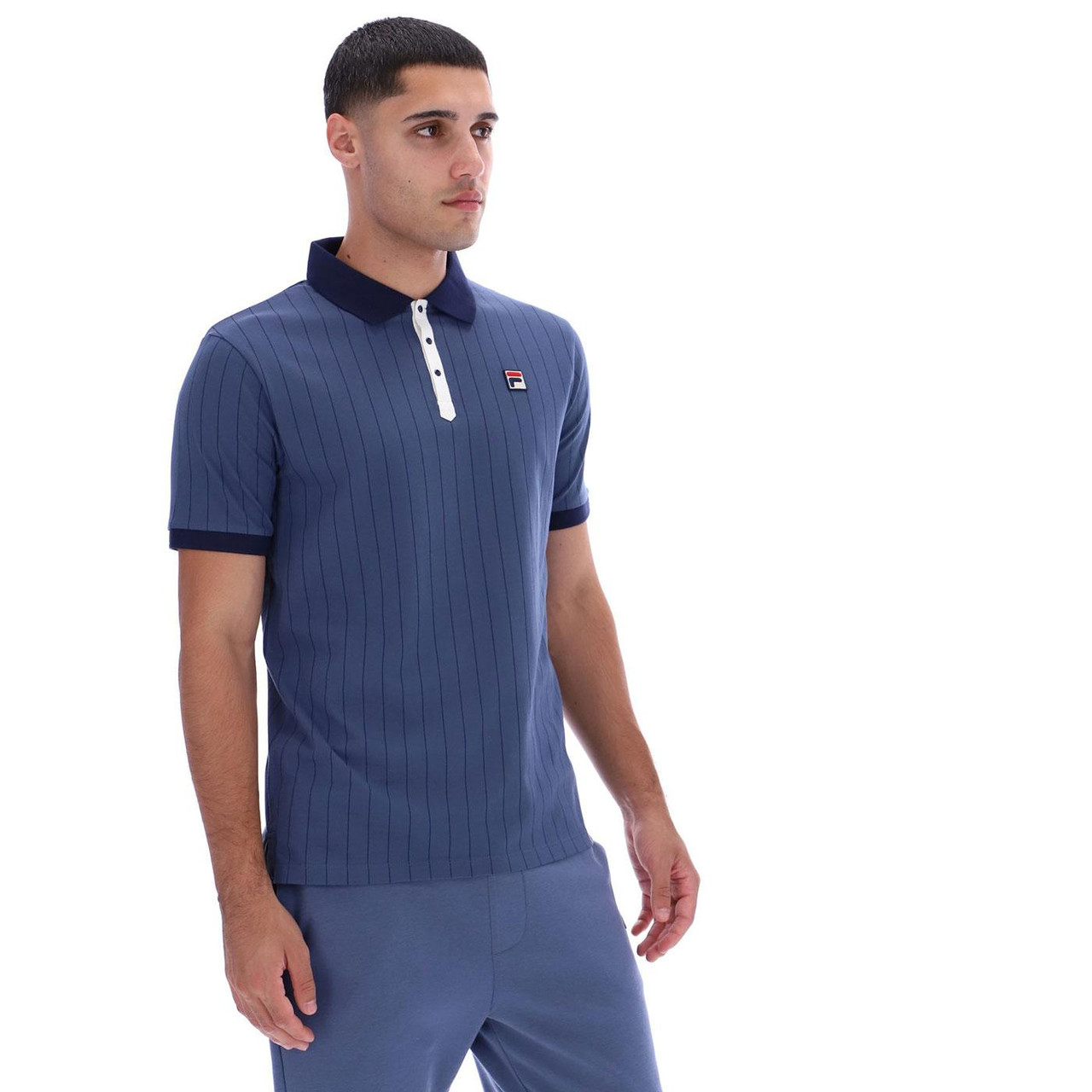 BB1 Fila Vintage 70s Retro Borg Striped Polo I/G/N