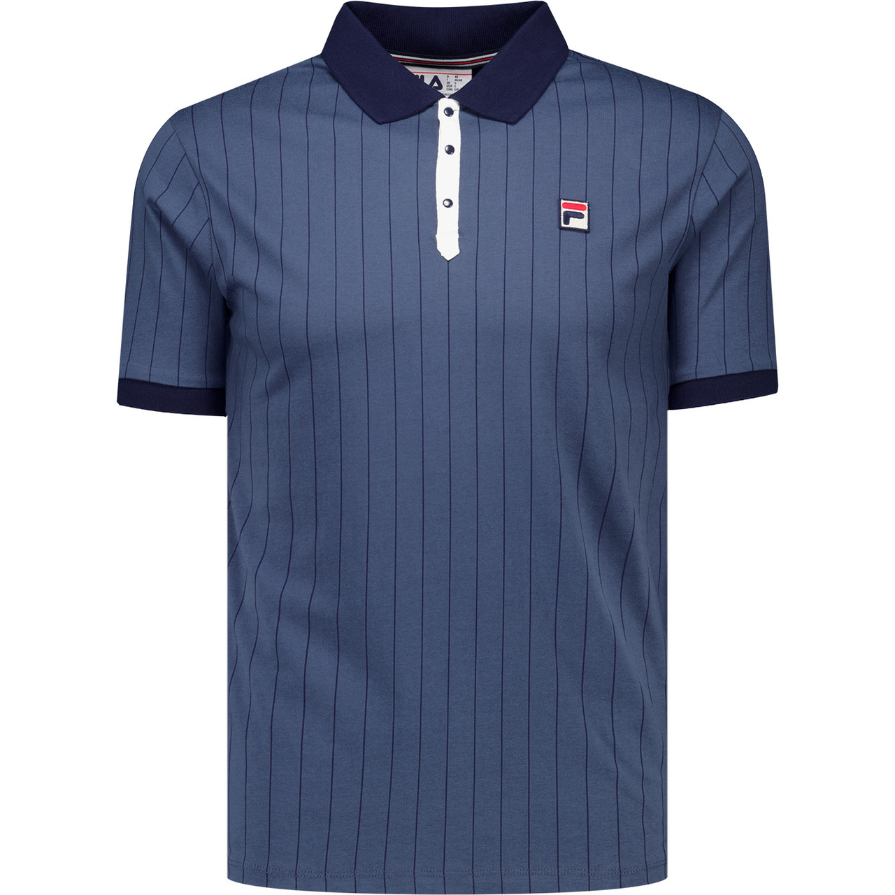 BB1 Fila Vintage 70s Retro Borg Striped Polo I/G/N