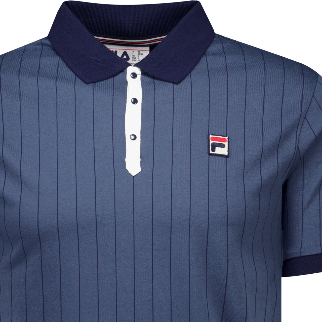 BB1 Fila Vintage 70s Retro Borg Striped Polo I/G/N